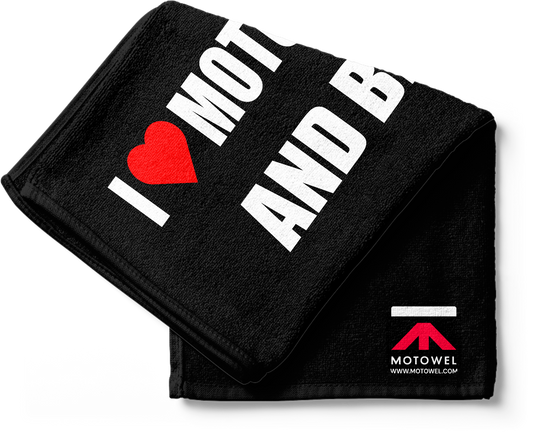 I  Love Moto Moms Motowel Micro fiber towel