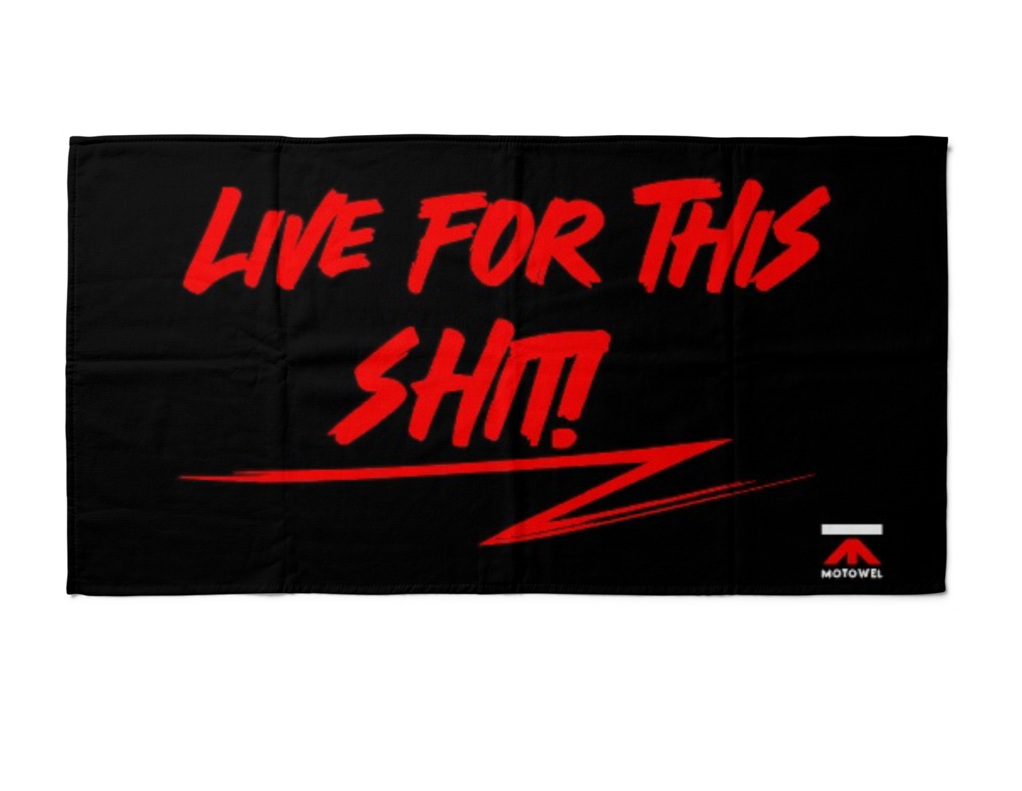 Live For This Sh*t Towel – Bold Motocross Sweat Towel for Motocrossers & Gym Rats